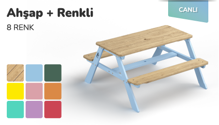 Ahşap + Renkli