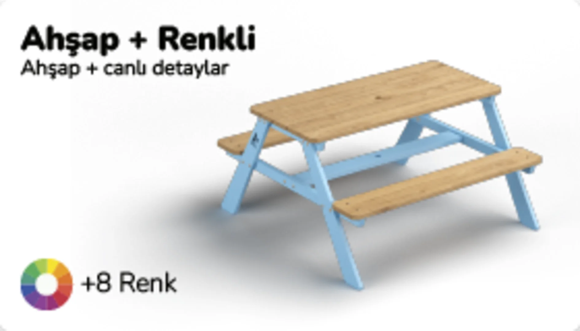 Ahşap + Renkli